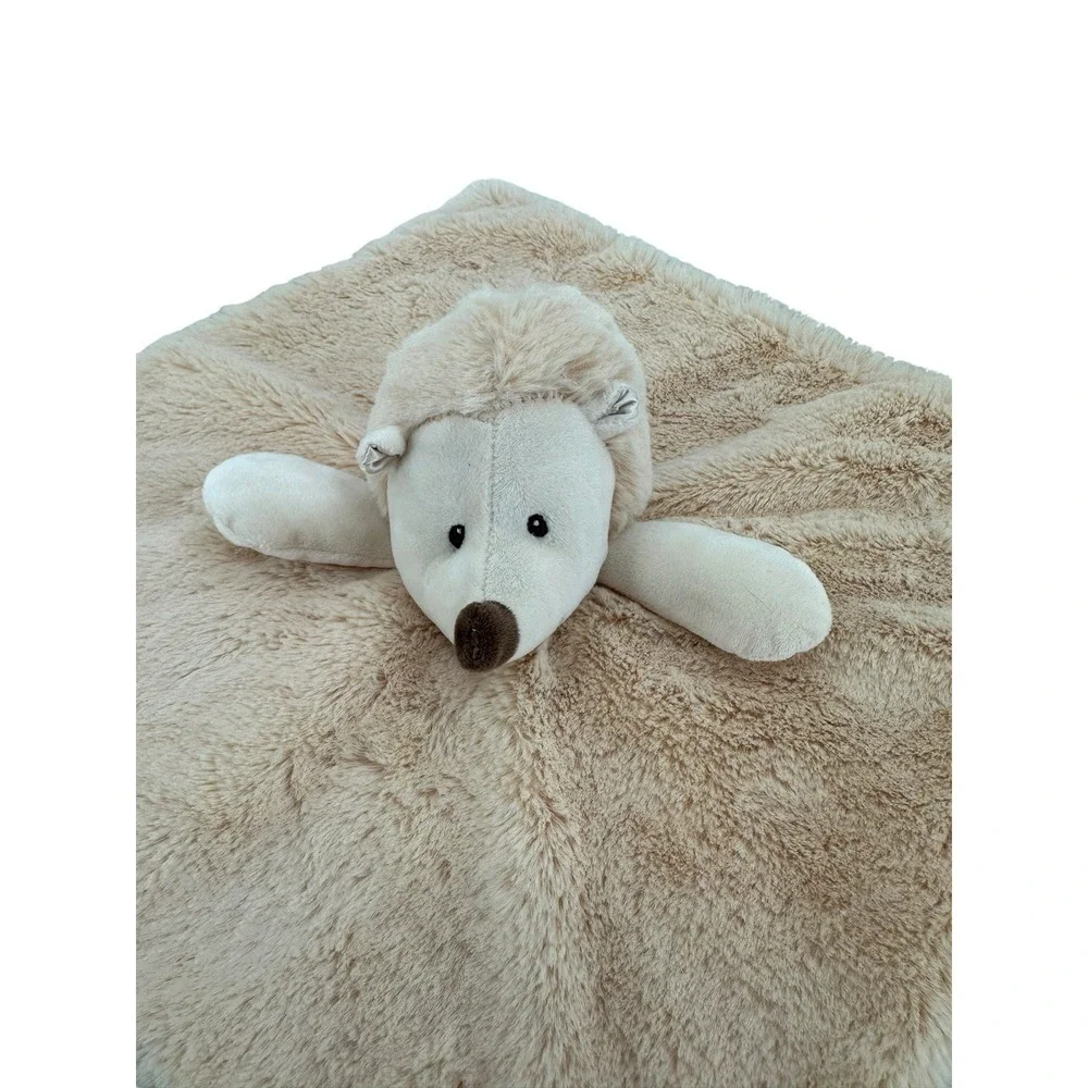 Kellytoy Hedgehog Porcupine Lovey Plush Security Blanket Beige Baby‎ Rattle Toy